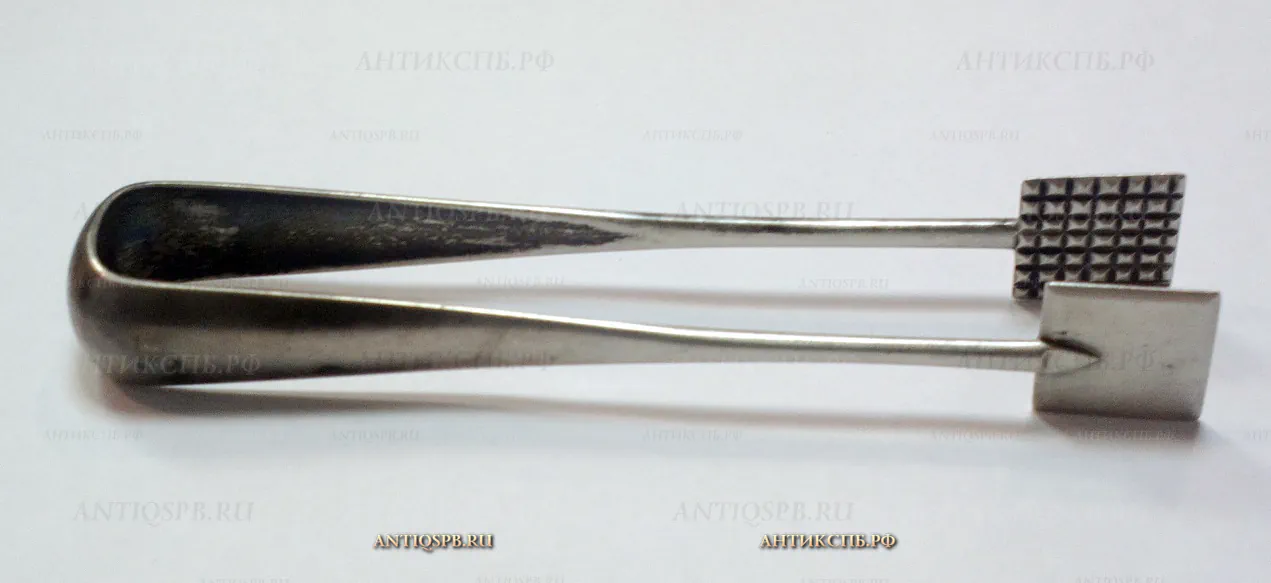 Щипцы для сахара старинные серебряные. Россия. Нач. ХХ века. №20435